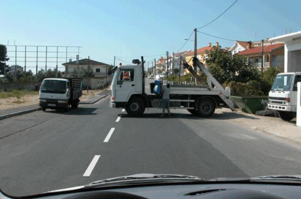 O peão transita correctamente?